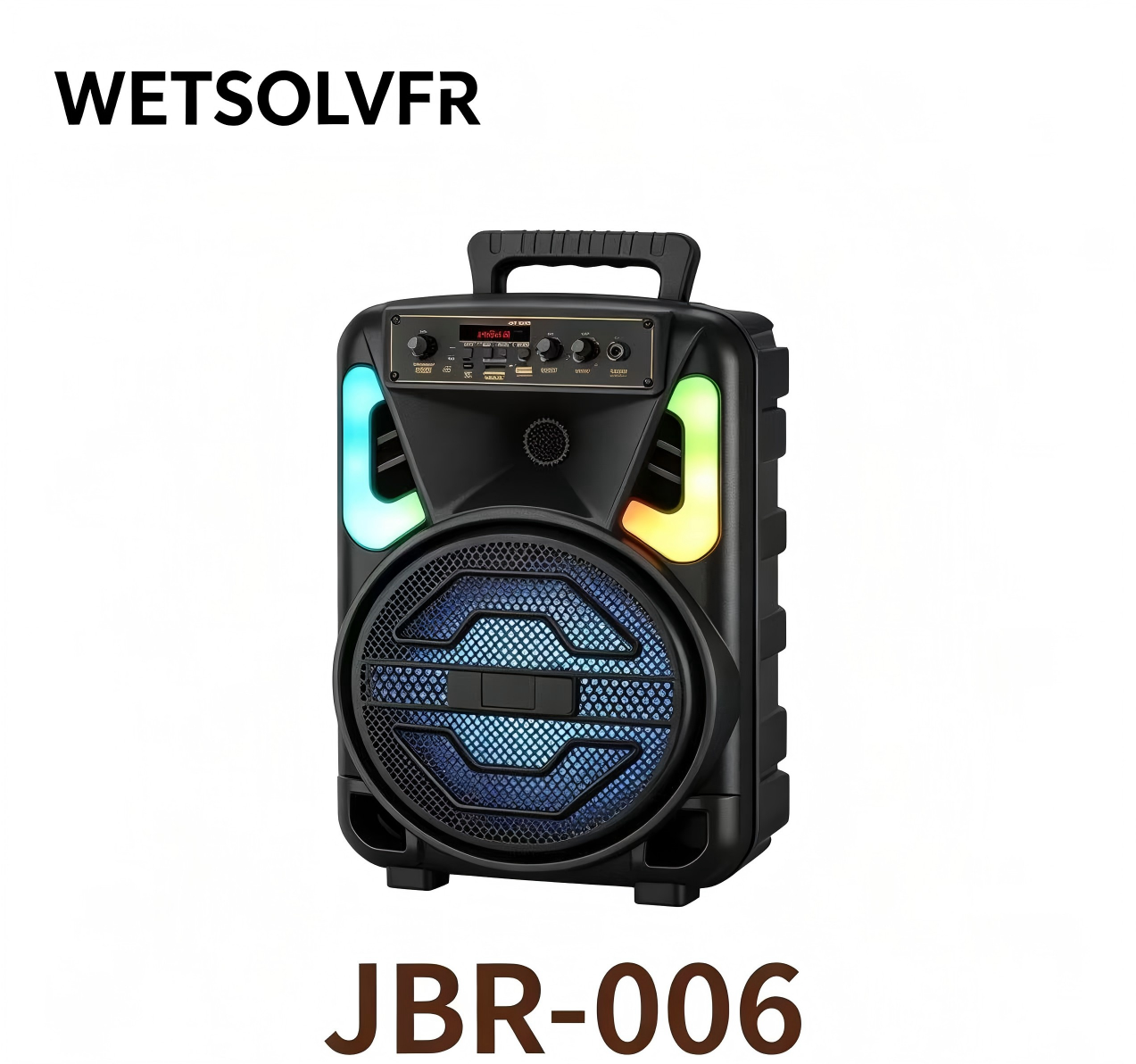 Bluetooth speaker karaoke with microphone, 8-inch bass +7 color lights