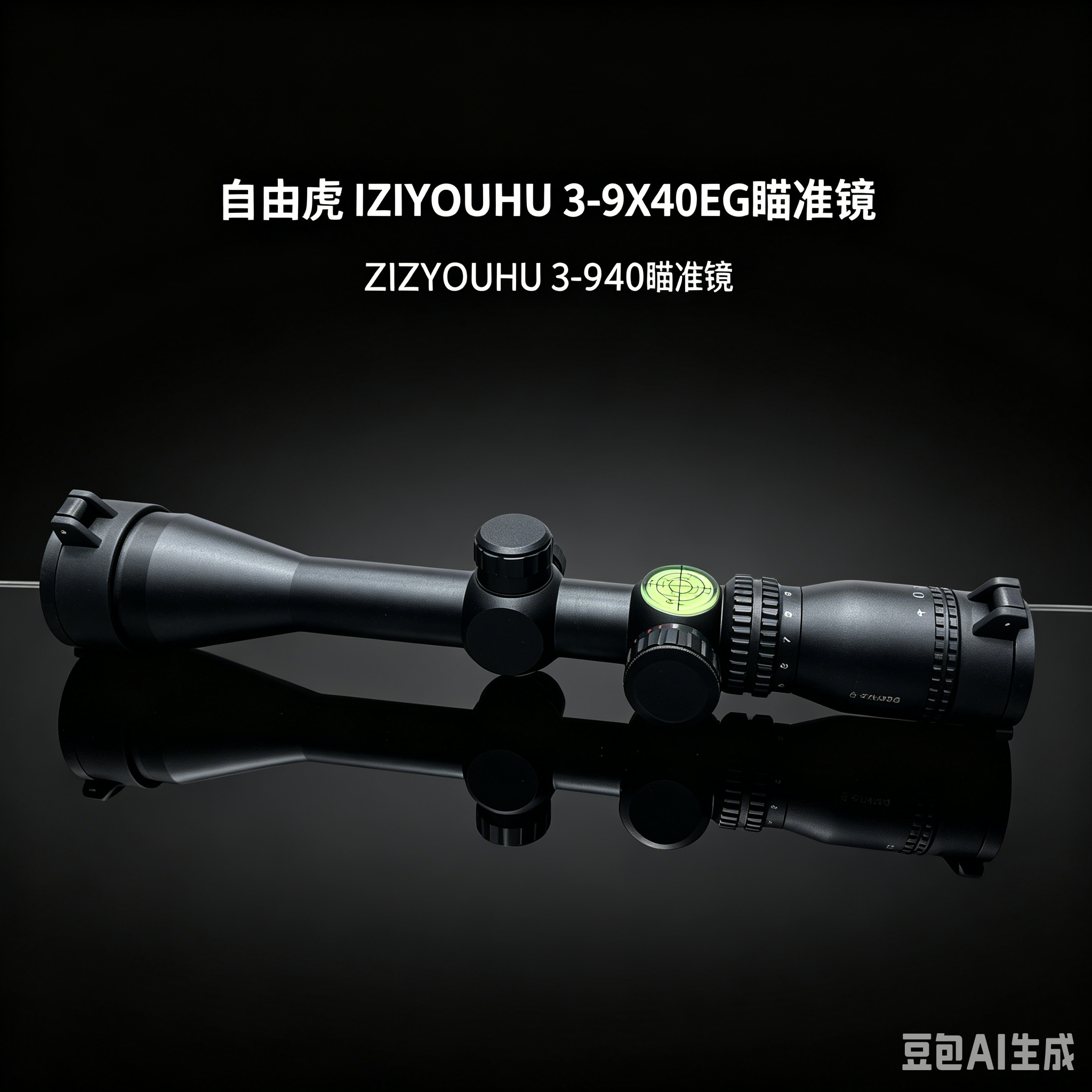 Black sight with green crosshair level, focusing knob, metal worktable accessories Application Scenario