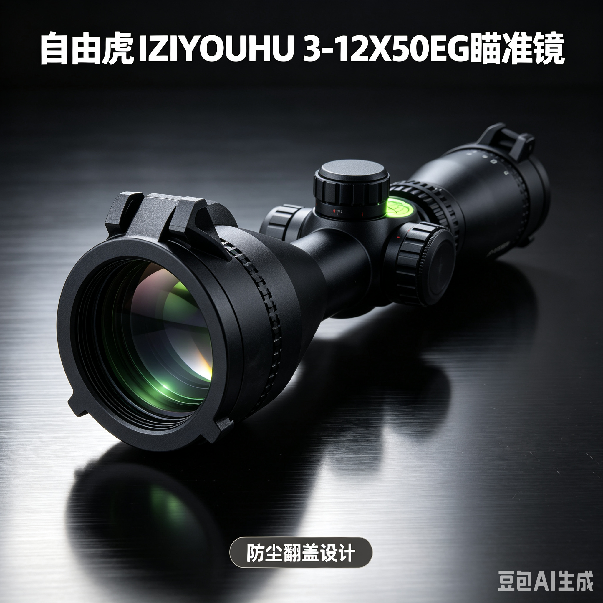 3-12X50EG black sight, other optical instruments, high-definition night vision sight, adjustable magnification details Picture