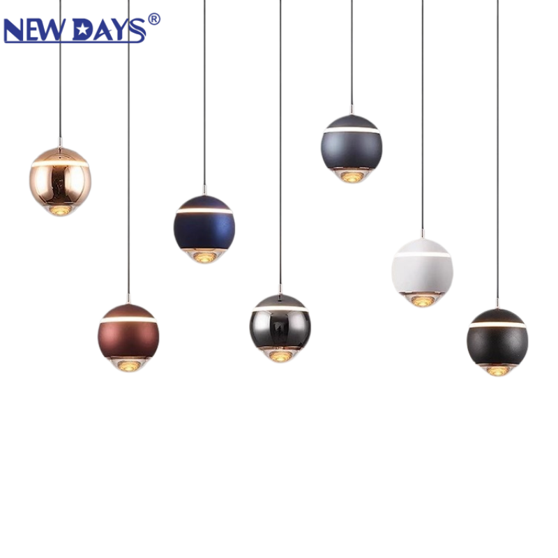 NEWDAYS brand's cross-border new led magnetic pendant lamp, round ball eye-protecting aluminum high-brightness bar lamp, energy-saving high-brightness ambient lighting track lamp pendant lamp