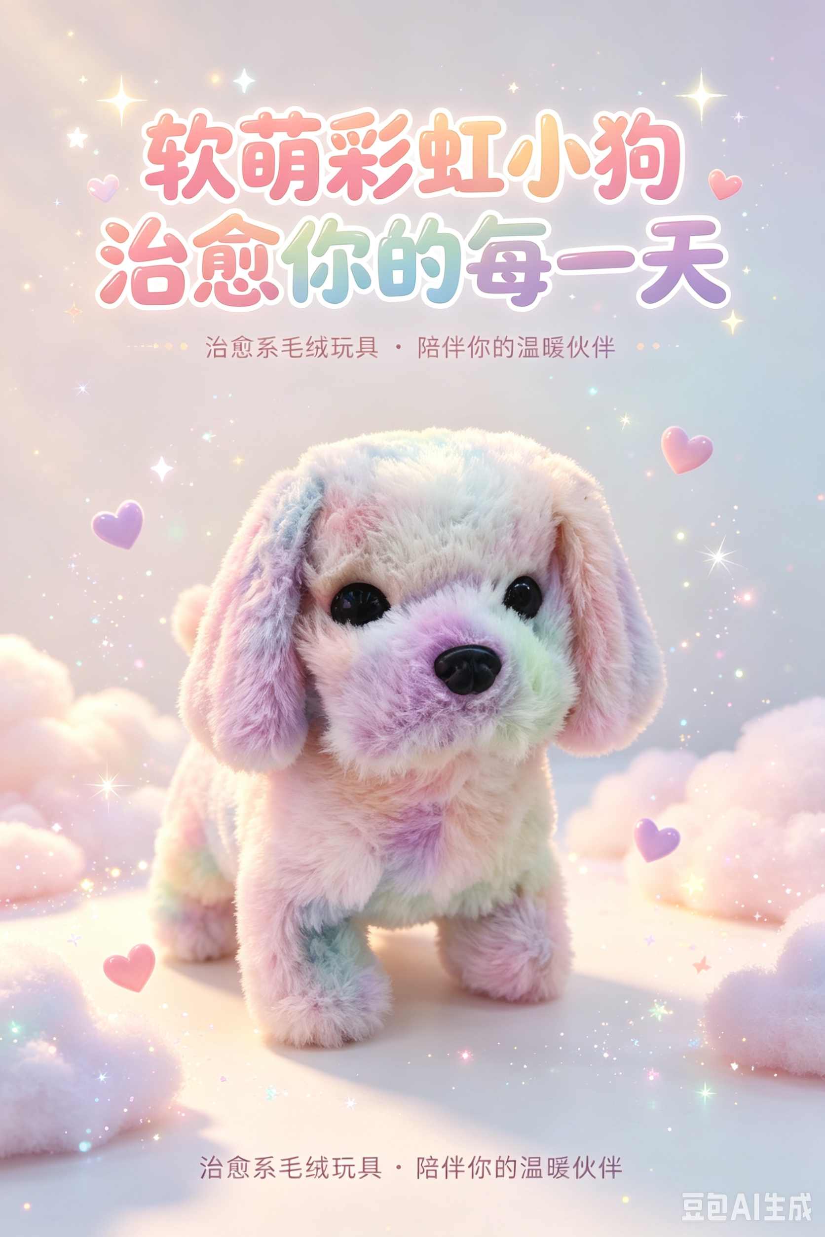 The simulated electric dog Rainbow Puppy can walk, bark, nod and wag its tail. It is a children's toy dog details Picture