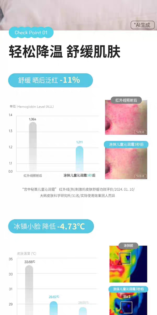 Korean imported Gongzhong Secret Strategy Children's Moisturizing Cream 100ml New version Baby Newborn Baby Moisturizing Lotion New version Gongzhong Secret Strategy Children's Face Cream detail image 4