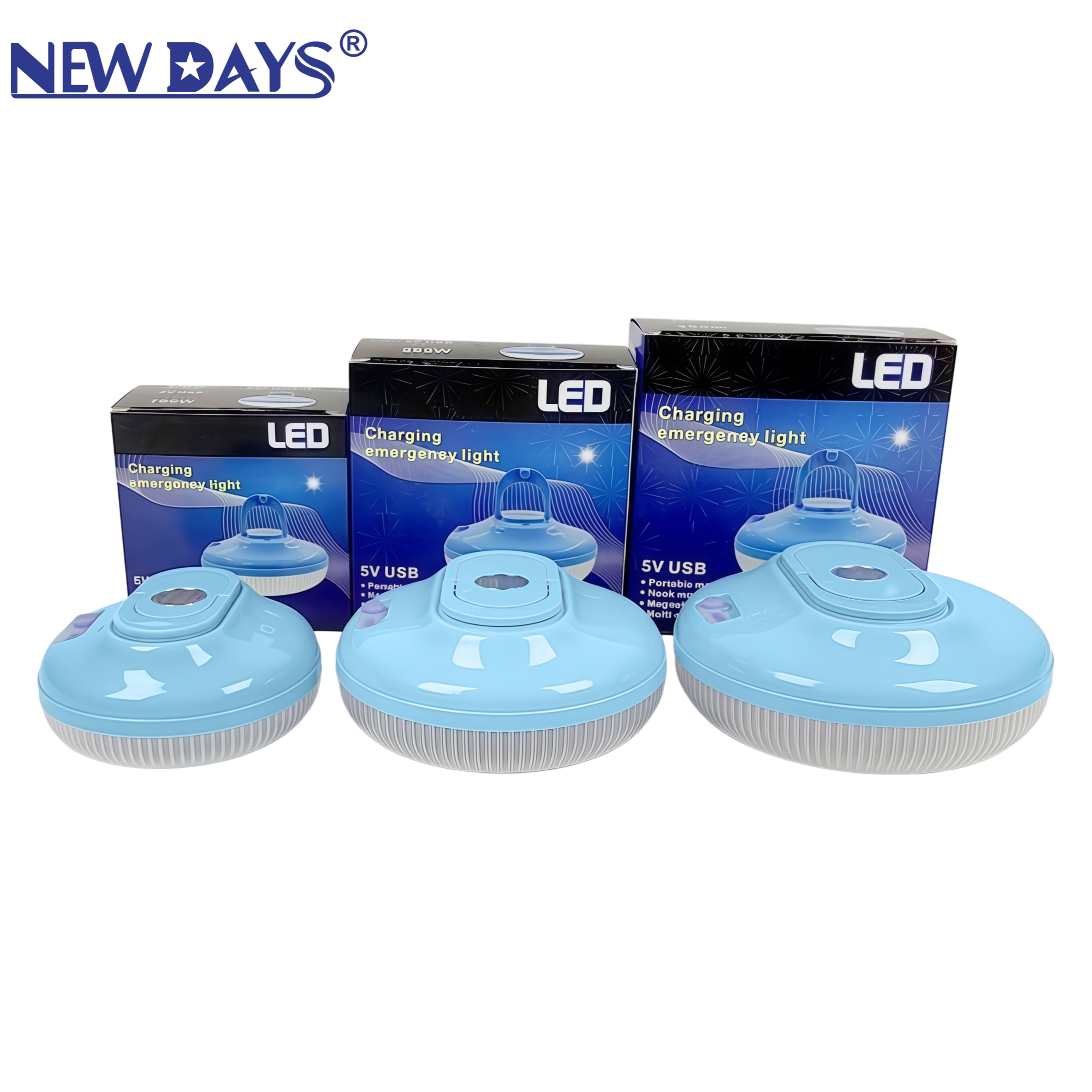 NEWDAYS品牌跨境新款led灯露营灯，USB充电应急灯照明灯，长续航高亮挂灯带磁铁挂钩led灯 Item Picture