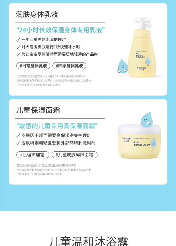 Korean imported Gongzhong Secret Strategy Children's Moisturizing Body Lotion 250ml, new version for infants and toddlers, Baby Moisturizing, whey, Refreshing and Balanced Body lotion detail image 5