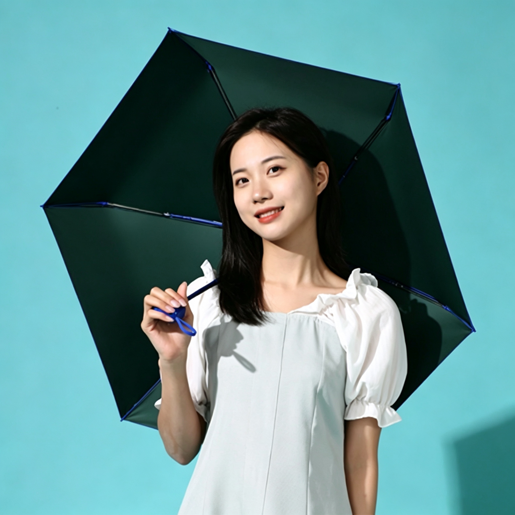 Hengdun Mini Capsule 50% off titanium gold sun Umbrella Portable Pocket umbrella for women UPF50 + UV protection color contrast, all-weather and all-weather sun umbrella, ultra-light and compact, can fit in a bag for commuting, high appearance level sun umbrella Specification image