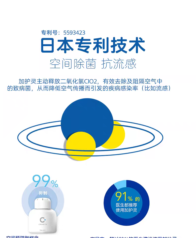 150g of Japanese imported Jia Hualing slow-release space sterilizing and deodorizing agent, Jia Hualing chlorine dioxide for removing formaldehyde odor in space detail image 2