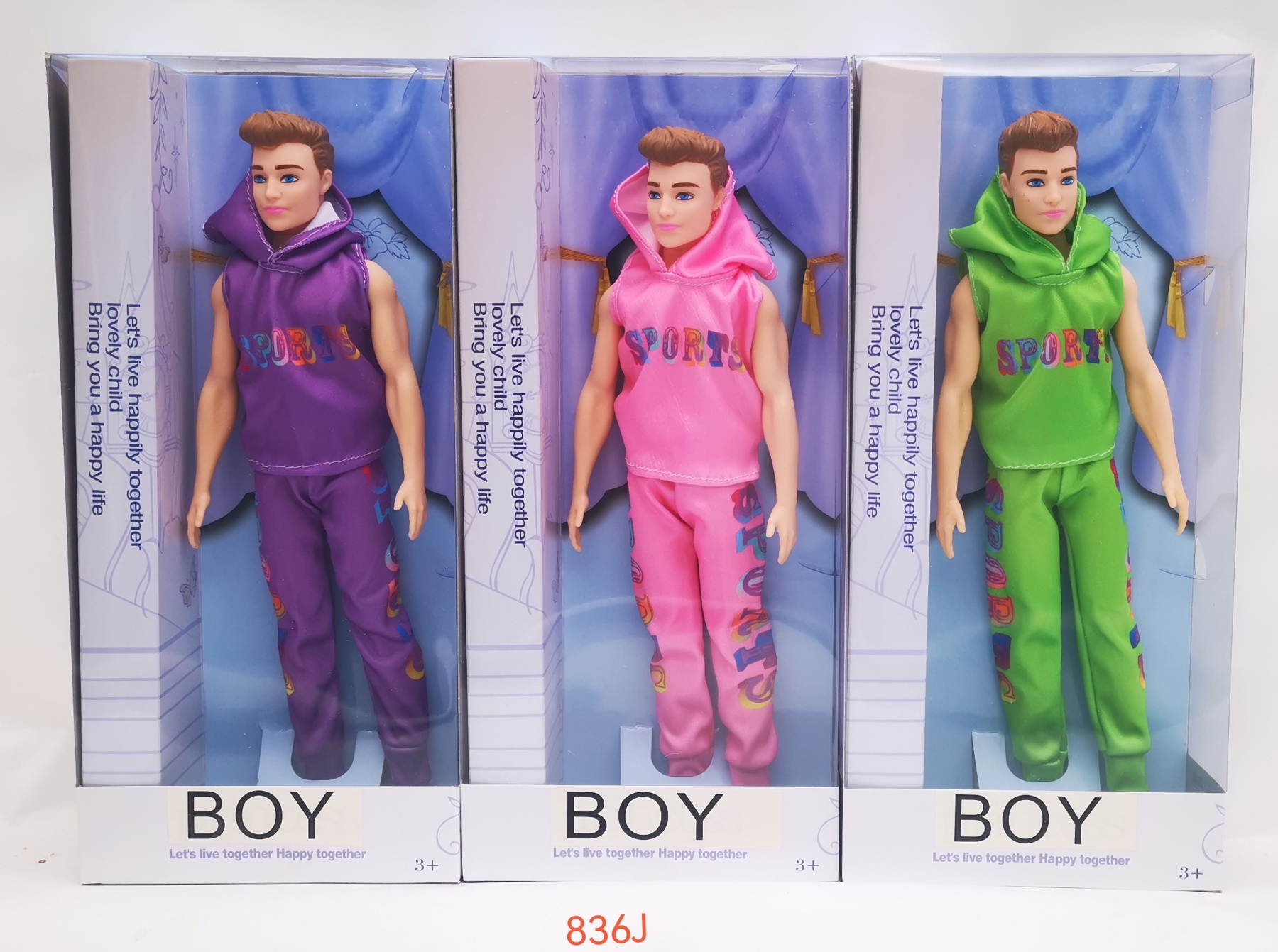 TD72309 Multi-color sleeveless hooded sportswear for boys, baby role-playing and dress-up simulation boys doll toy set Application Scenario