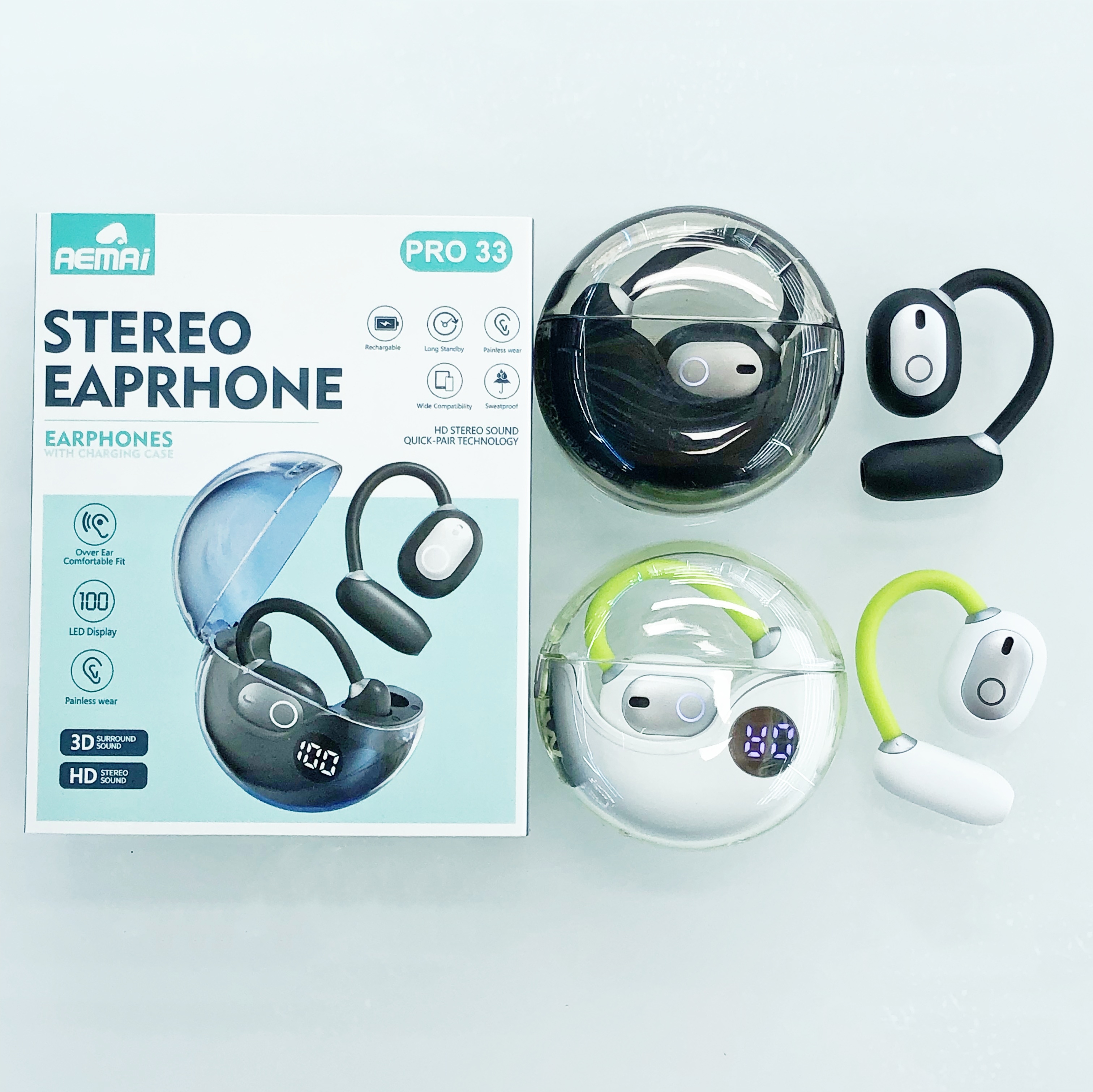 The AEMAi-PRO33 headphones feature digital display