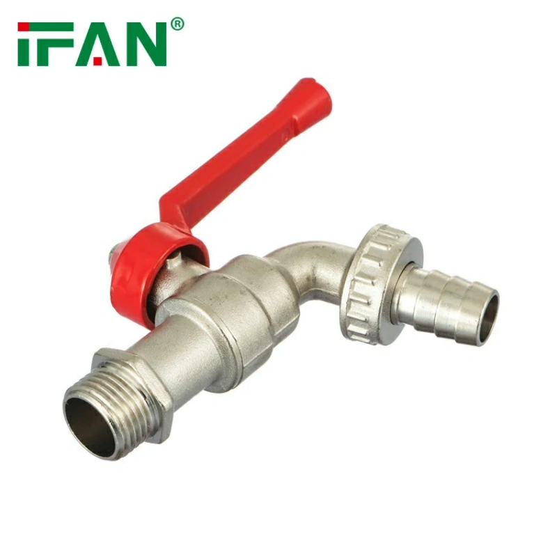 IFAN Red Handle Bibcock Brass 1/2" 1" Inch Taps Water Faucet Specification image