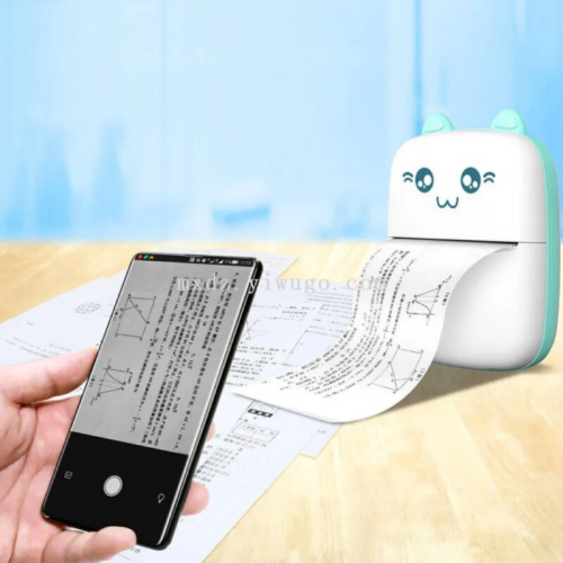 Bluetooth thermal printer, children's picture label, student pocket error printer, high-definition ink-free details Picture