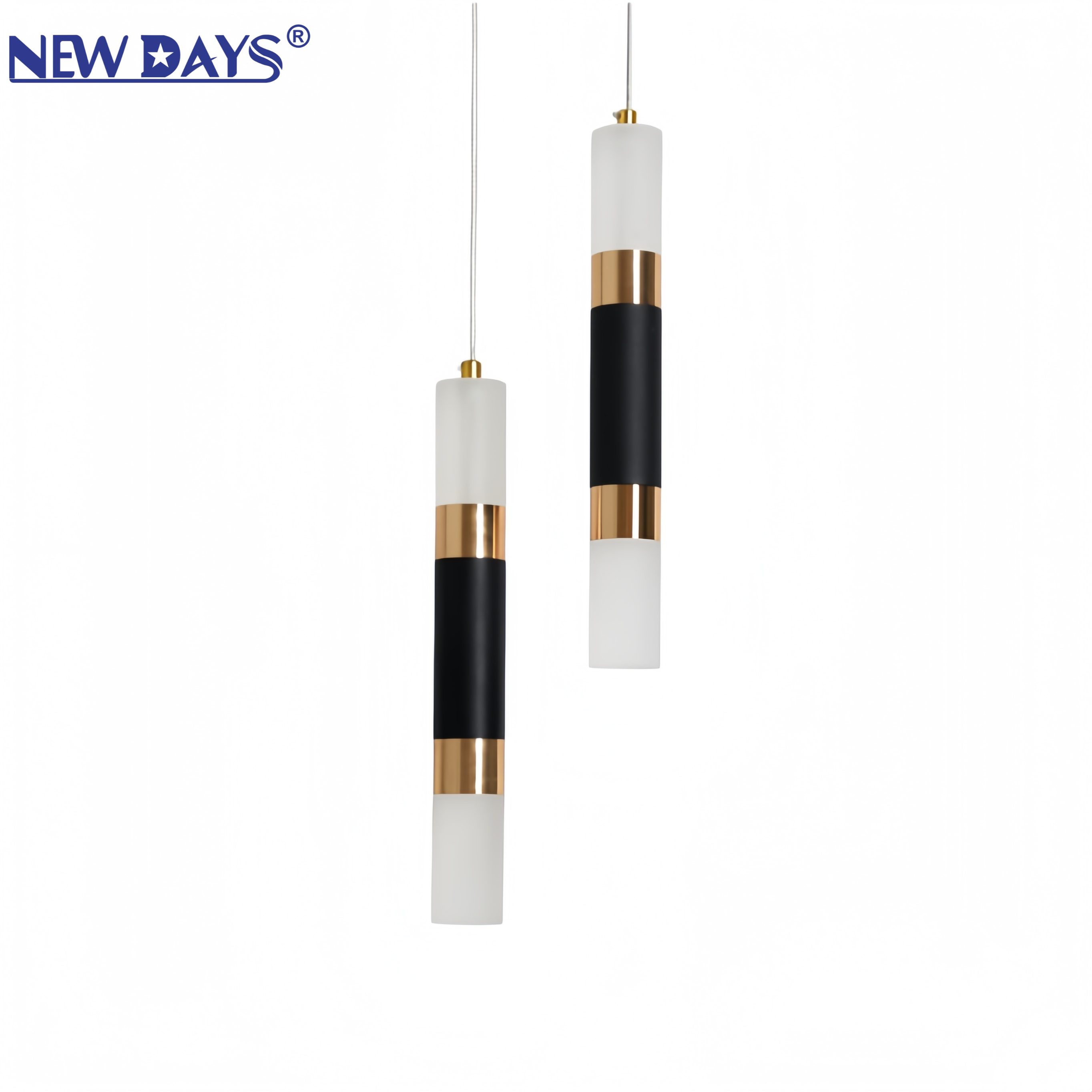 NEWDAYS cross-border new led double-head magnetic track chandelier, creative bedside lamp for bedroom, energy-saving high-brightness lighting for dining room atmosphere chandelier full image