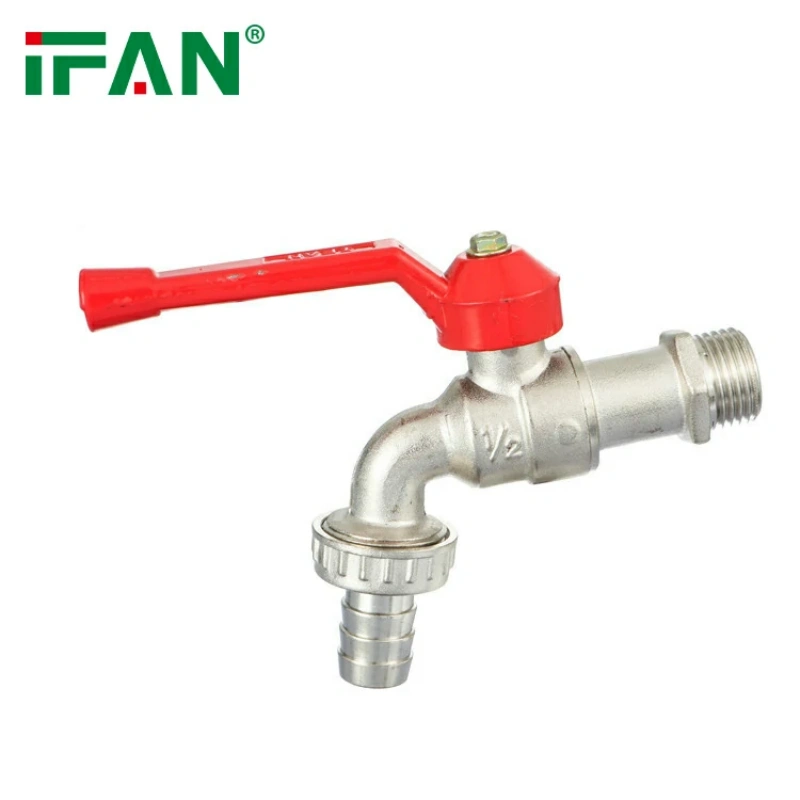 IFAN Red Handle Bibcock Brass 1/2" 1" Inch Taps Water Faucet