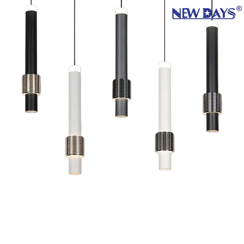NEWDAYS cross-border new led long tube magnetic track chandelier, creative bedside lamp for bedroom, energy-saving high-brightness lighting for dining room atmosphere chandelier