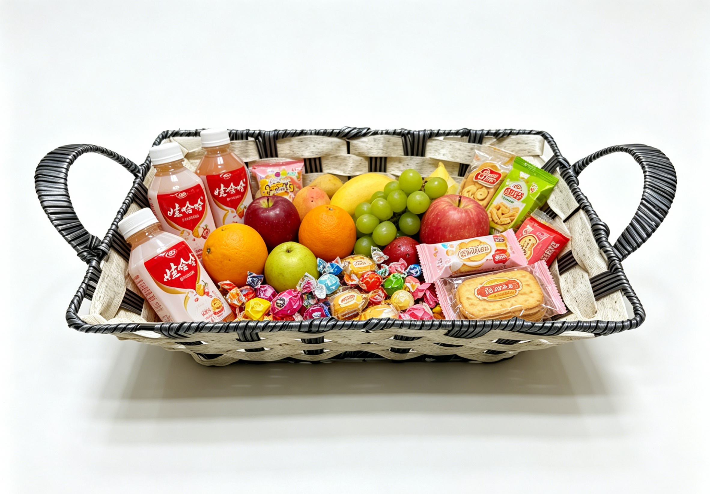 White and black rubber rectangular lugs storage basin, fruit and snack basket, bread basket, toy storage basket, supermarket gift packaging basket, souvenir packaging basket, kitchen sauce storage basket, vegetable storage basket, tissue storage basket, cosmetics basket details Picture