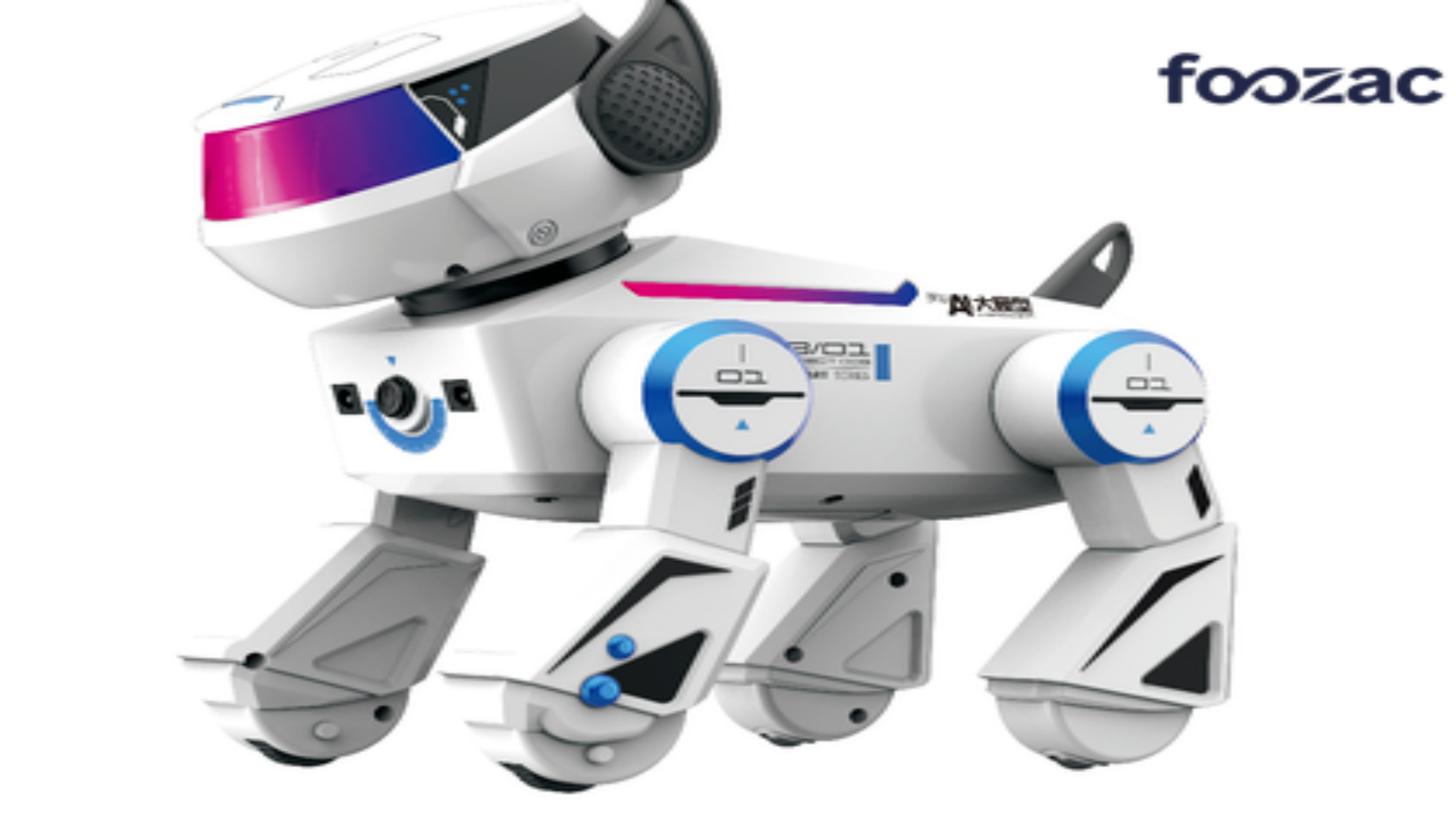FOOZAC's new AI smart robot dog, remote control toy dog, Bluetooth music and dancing electronic pet