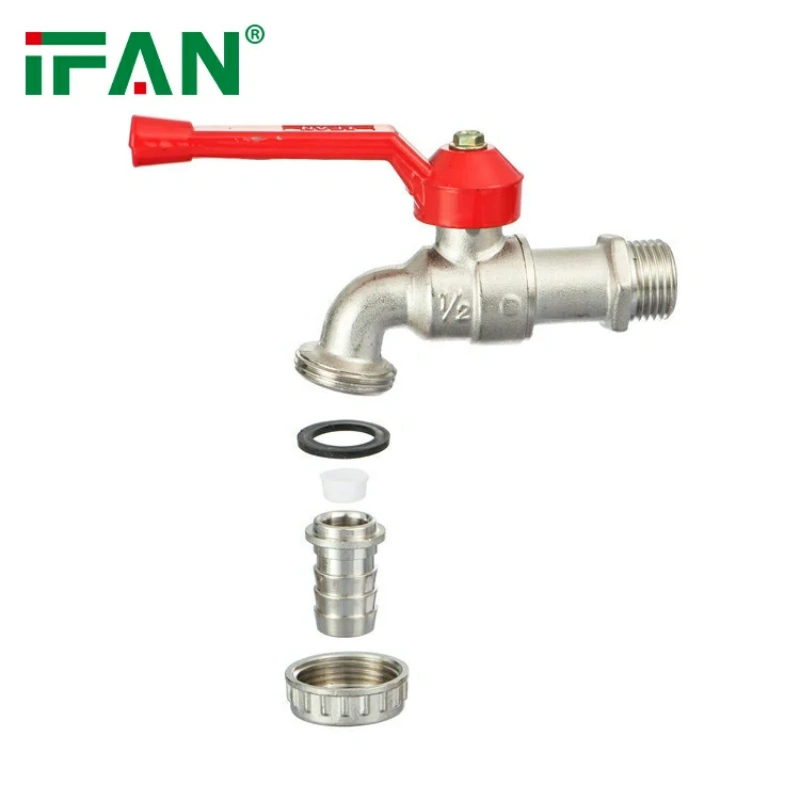 IFAN Red Handle Bibcock Brass 1/2" 1" Inch Taps Water Faucet Application Scenario