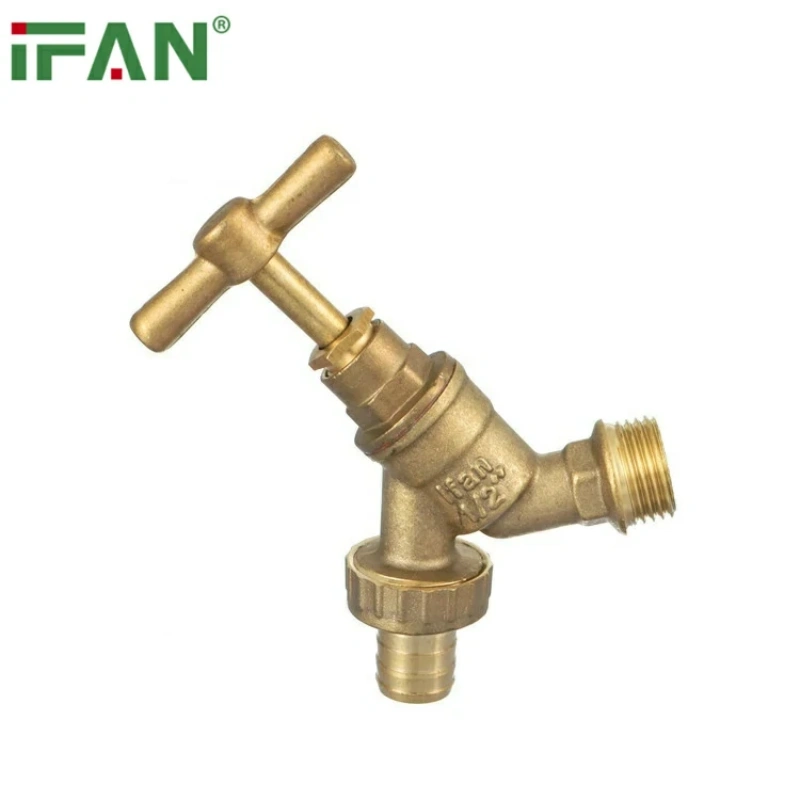 IFAN Modern Style Manual Brass Wall-Mounted Outdoor Faucet Specification image