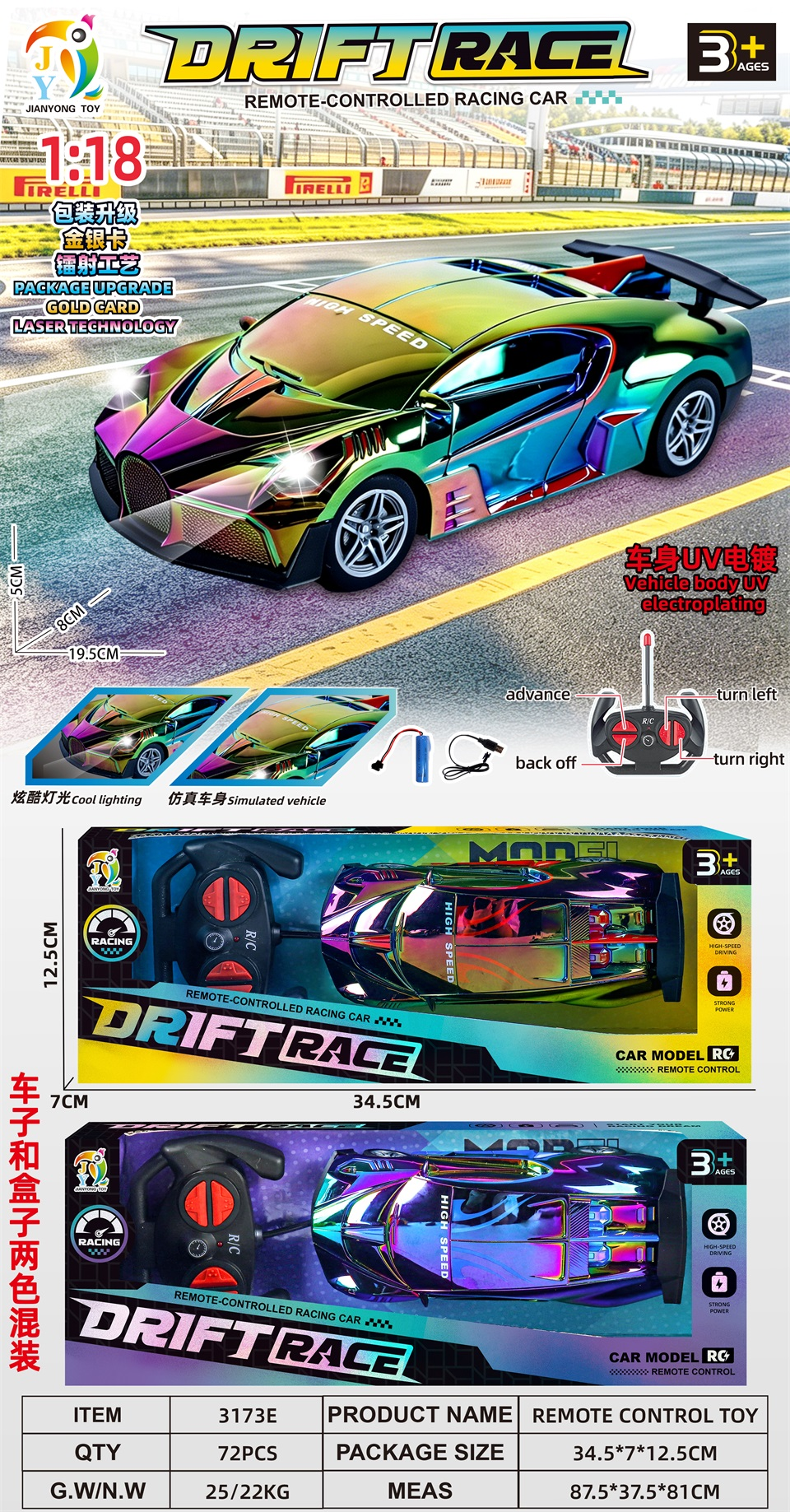 TL88372UV color-coated electric Rear wing remote Control sports car children's toy Application Scenario