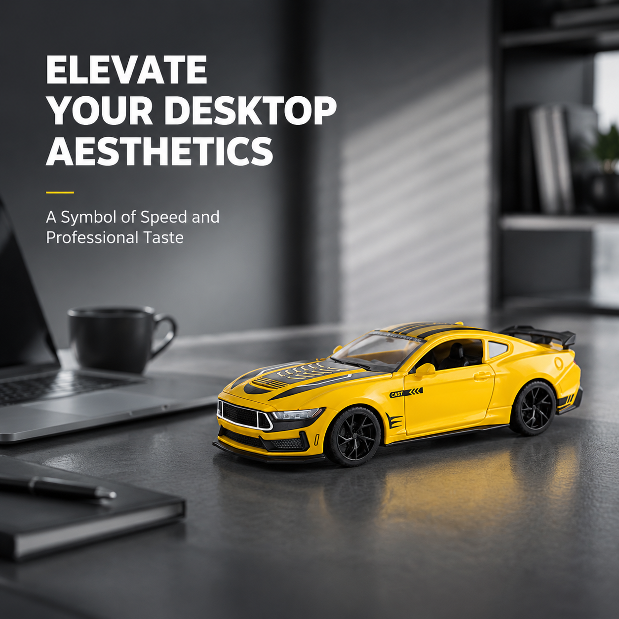 1:28 alloy car model Ford New Mustang Light and Music 3 Door Rebound trendy play table and decorative piece details Picture