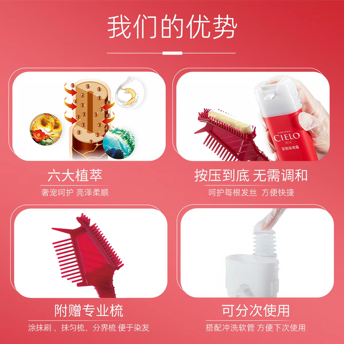 hoyu Meiyuan Xuanruo hair dye uses the original Japanese imported plant essence cielo to easily cover and whiten the skin Application Scenario