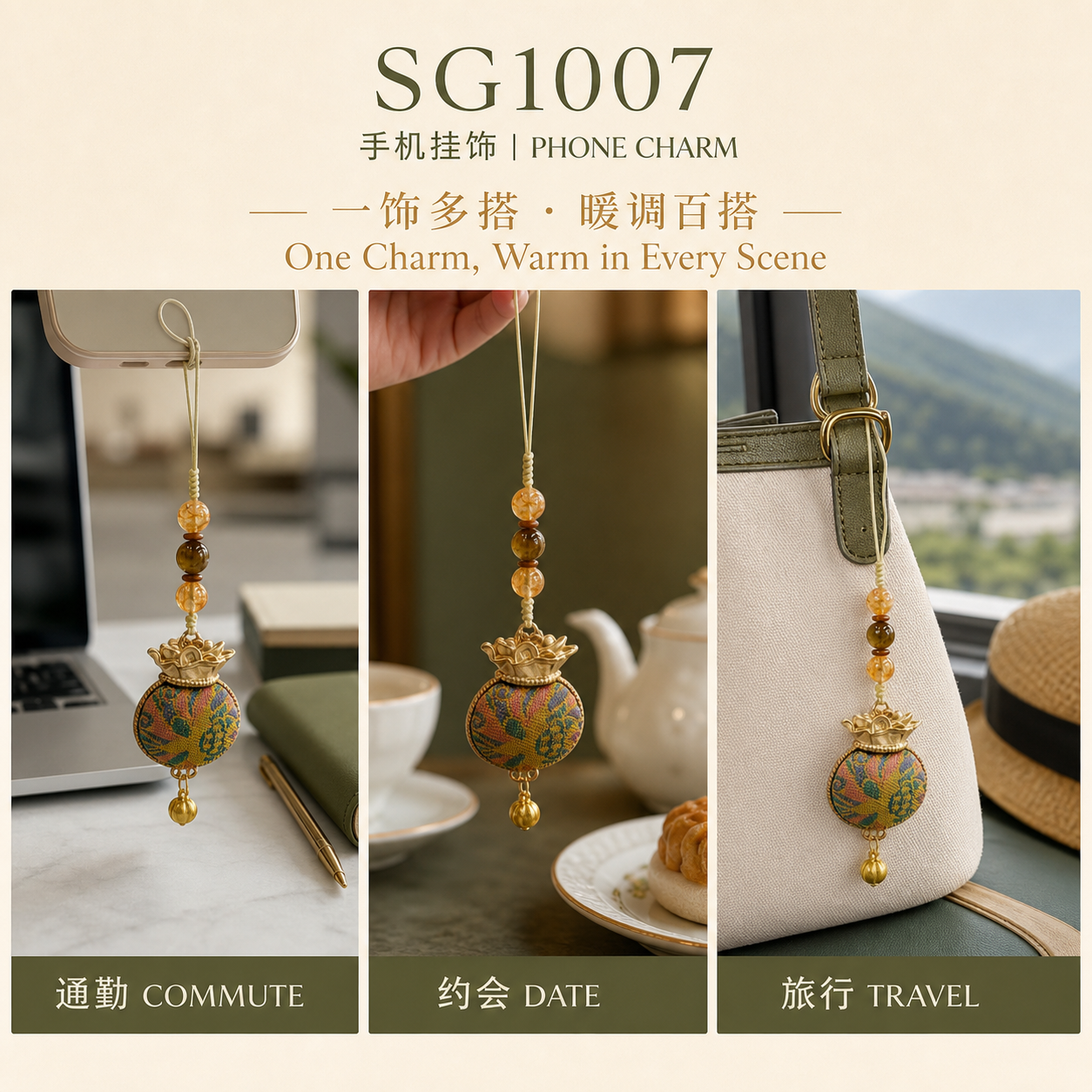 اطارات ذهبية مزخرفة بخور مزخرفة بحبال الاجراس ذات الالوان Item Picture