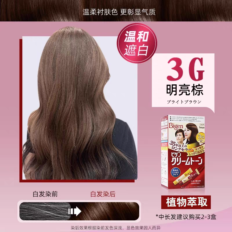 Japanese imported Meiyuan Kerimu hair dye, a plant-based hair dye, is the ultimate hair dye for covering white hair Specification image