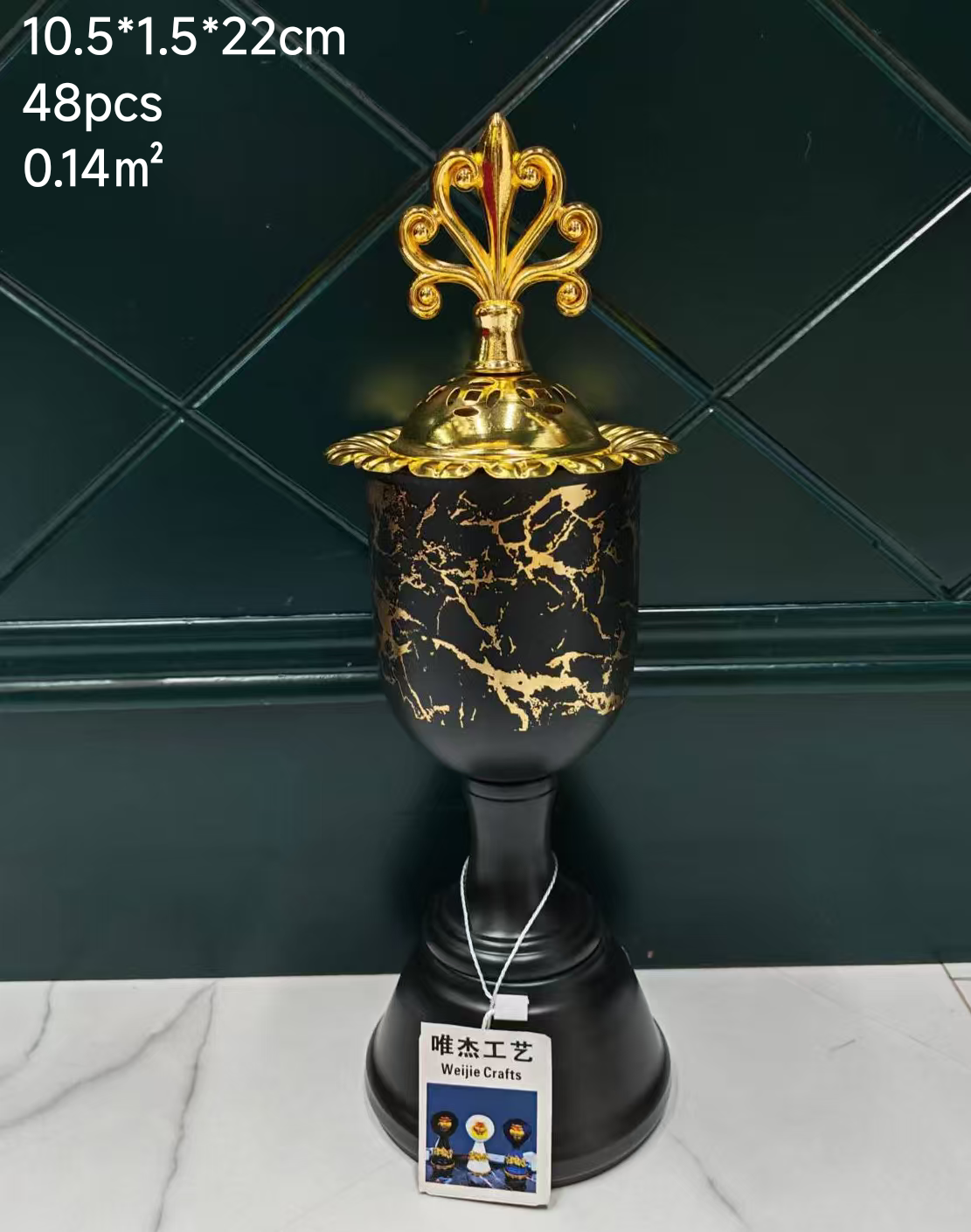 This handcrafted copper incense stick from India comes with a set of incense sticks and a gift box for religious ceremonies and incense offerings details Picture