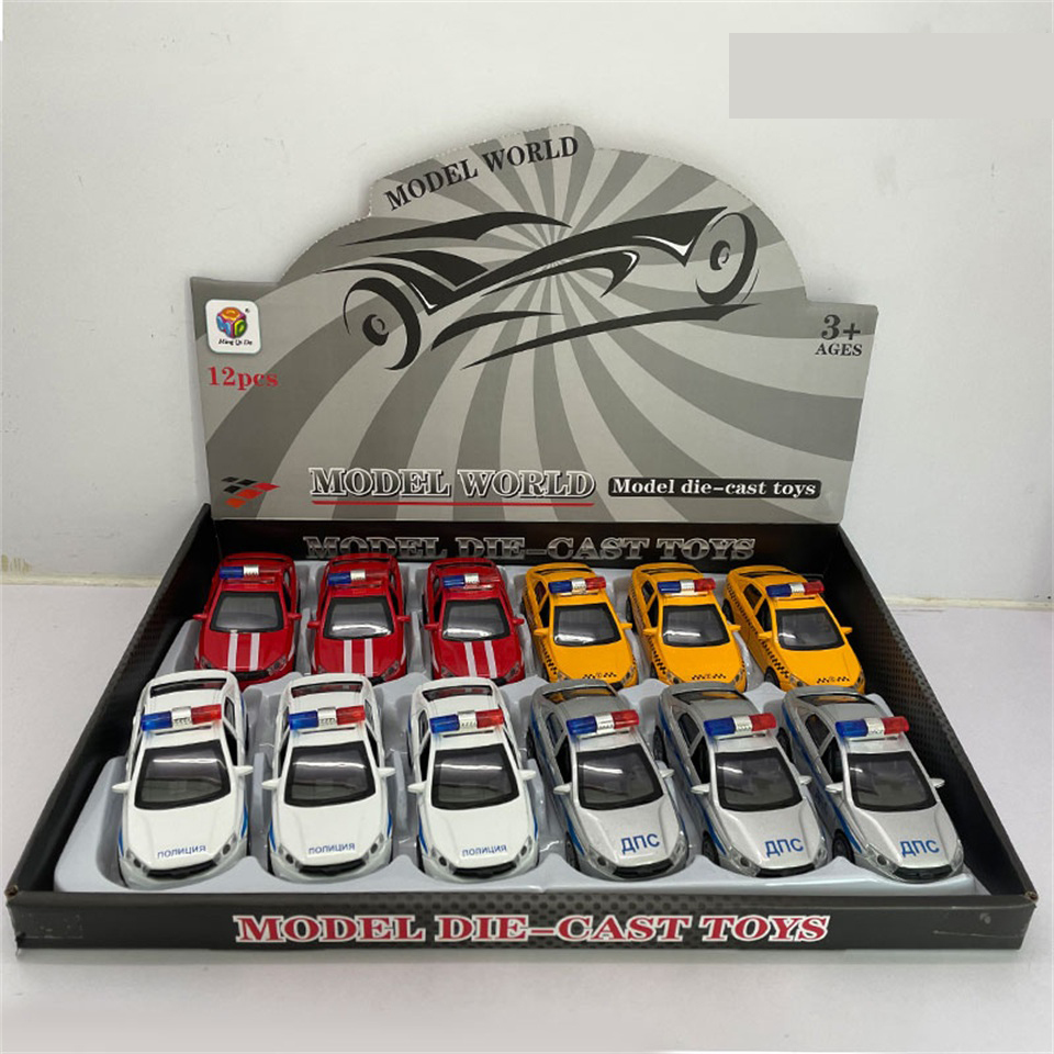 TC73237 1:32 Simulation Door Opening 2 Russian Rebound Alloy Police Car (Single Unit price)