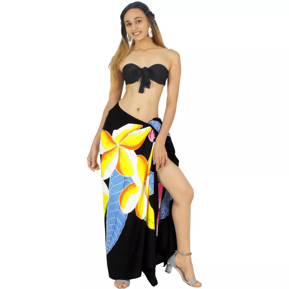 South Pacific Islands cotton fabric Lavalava Sarong Pareo custom patterned one-piece skirt Lung skirt Qni shawl style i details Picture