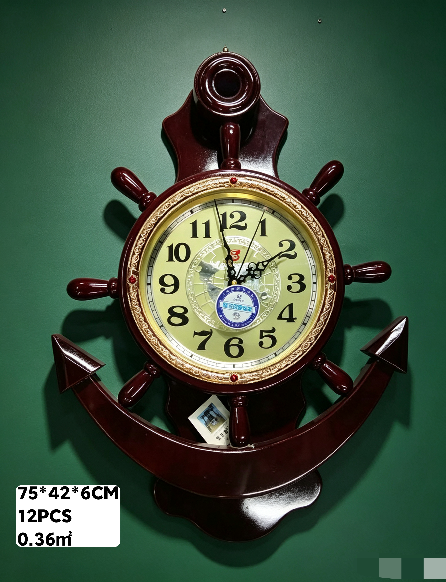 Solid wood handicrafts, wall clocks, wall stickers, home decorations, clocks and watches, Yiwu, Zhejiang details Picture