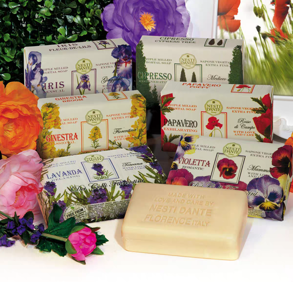 Italian imported NESTI DANTE Beauty Bath Soap, Mountain Slope Flower Charm Series Soap 250g Perfume soap, Italian handmade essential oil soap detail image 5