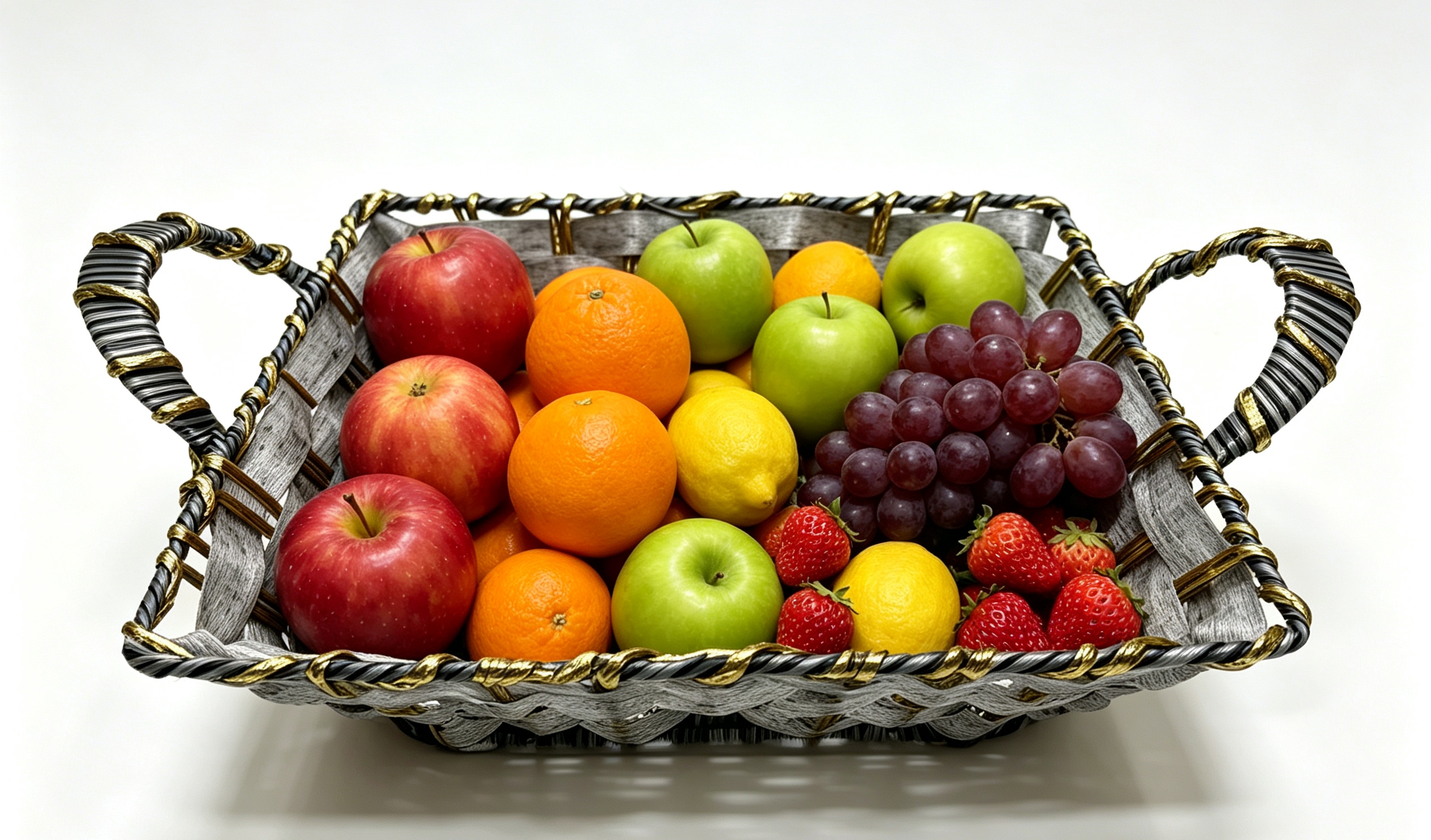 Grey rubber square ear-pulling storage basin, fruit and snack basket, bread basket, toy storage basket, supermarket gift packaging basket, souvenir packaging basket, kitchen sauce storage basket, vegetable storage basket, tissue storage basket, cosmetics basket Specification image