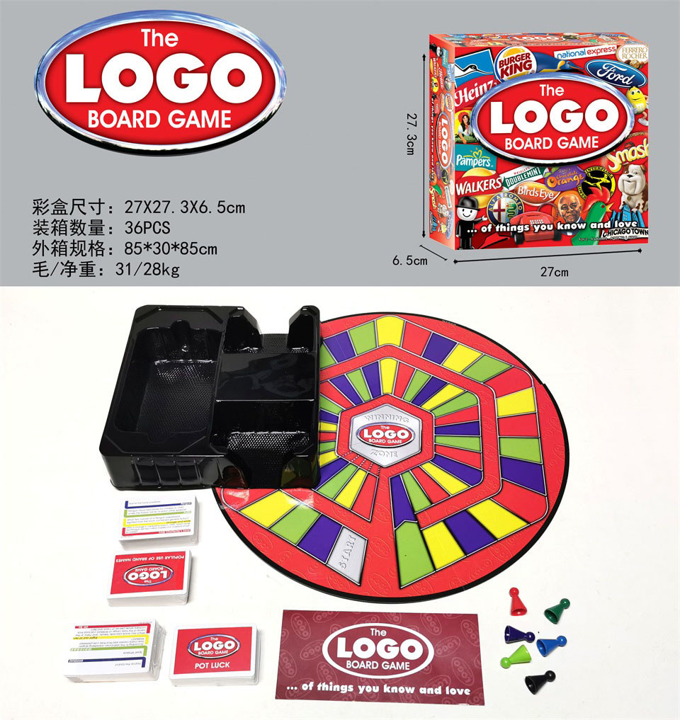 TC42630 Original LOGO brand Knowledge Q&A board game, adult team-building daily brand recognition challenge Interactive tabletop card game details Picture