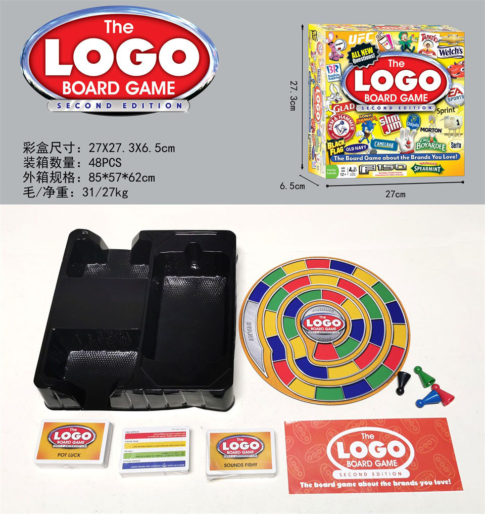 TC42631 美版LOGO第二版品牌知识问答桌游 成人聚会日常品牌识别闯关对战桌面卡牌游戏