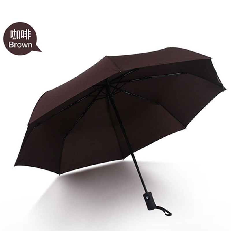 Hengdun fully automatic one-click opening and closing three-fold solid color umbrella, high-density hydrophobic and water-repellent fabric reinforced wind-resistant umbrella frame, car umbrella, business commuting, student travel, portable and durable, all-weather folding umbrella Application Scenario