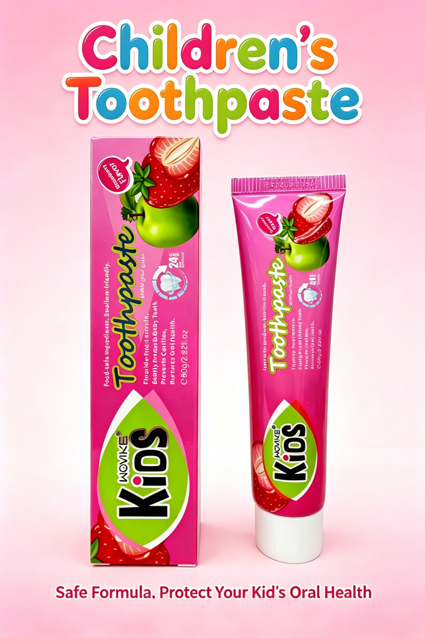 This is a special children's toothpaste for foreign trade. It has a fresh and sweet taste, a fine paste, strong cleaning power, and effectively protects children's teeth. The ingredients are safe. Factory direct sales and cross-border e-commerce. It is available in the Middle East, South America and Africa details Picture