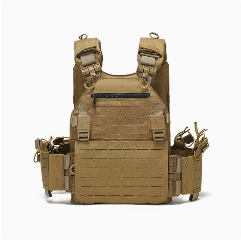Outdoor tactical quick-drying moisture-absorbing and sweat-wicking vest, multi-functional MOLLE expansion convenient military training quick-release vest, waterproof and wear-resistant vest training uniform Specification image