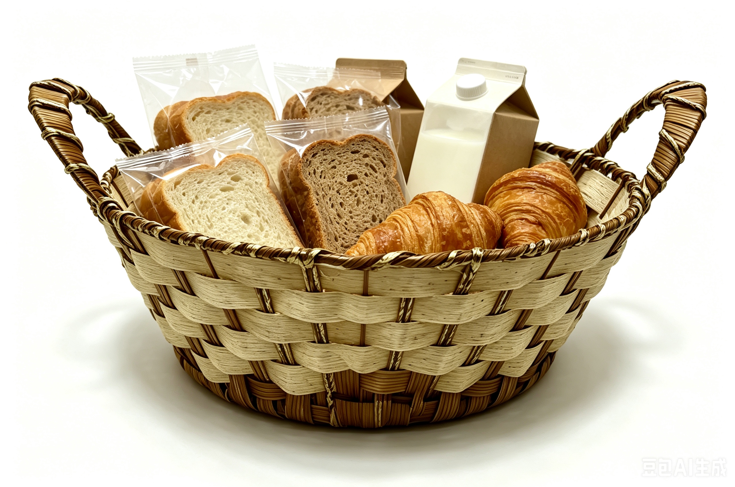 Beige rubber with gold thread, round ear drawer storage basin, fruit and snack basket, bread basket, toy storage basket, supermarket gift packaging basket, souvenir packaging basket, kitchen sauce storage basket, vegetable basket, tissue paper storage basket, cosmetics basket Specification image