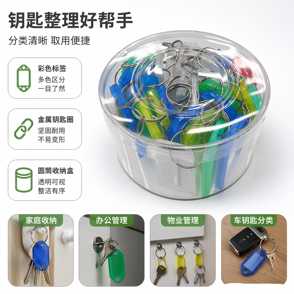 跨境塑料pp钥匙牌出租房宾馆酒店钥匙标记牌分类标签牌记号钥匙扣