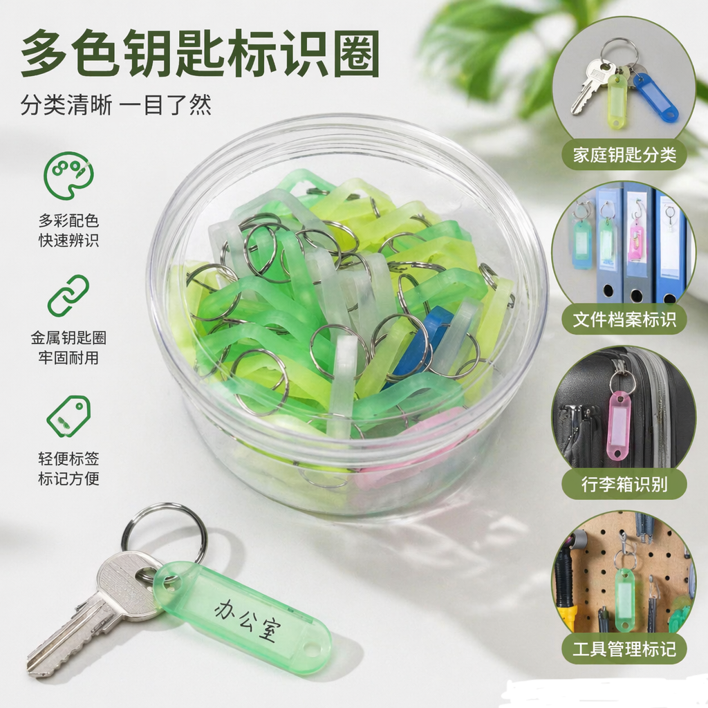 透明钥匙牌彩色塑料钥匙扣酒店分类牌行李标签记号宾馆酒店吊牌