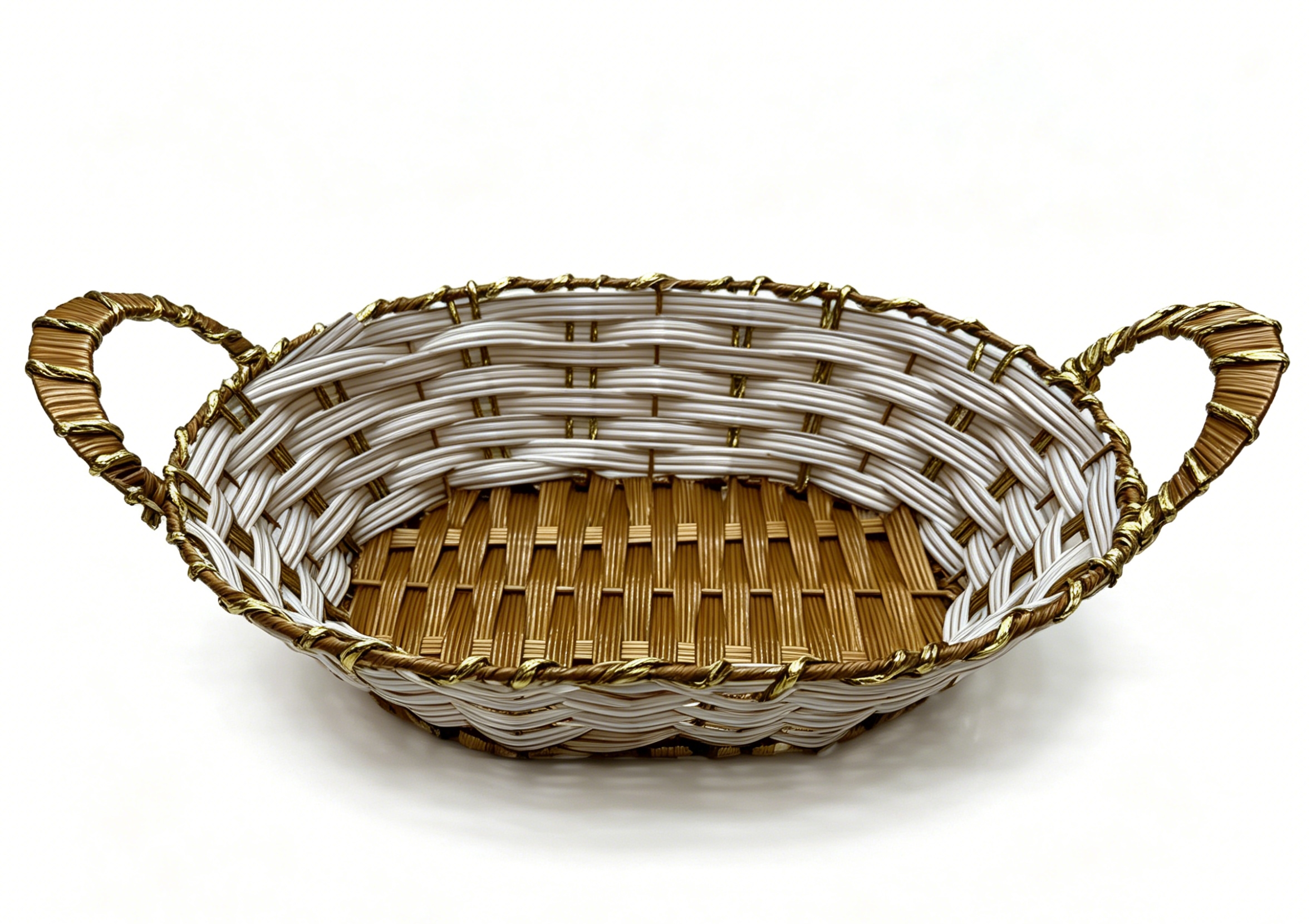 White rubber with golden thread, denel-shaped, draw-out storage basin, fruit and snack basket, bread basket, toy storage basket, supermarket gift packaging basket, souvenir packaging basket, kitchen sauce storage basket, vegetable placement basket, tissue storage basket, cosmetics basket