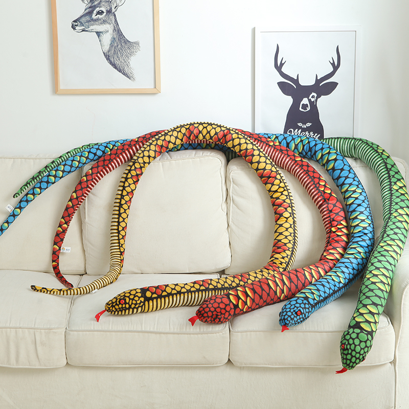 Colorful snake-shaped toys, cute and soft home decorations, children's gifts