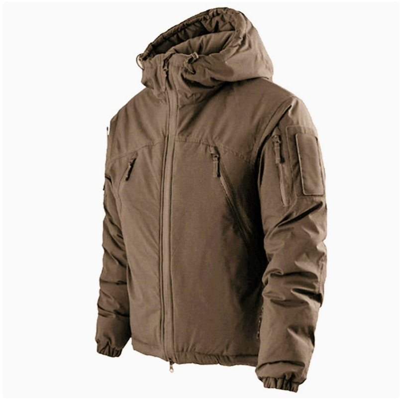 Outdoor winter American heavy-duty tactical waterproof and warm cotton-padded jacket, camouflage men's wear-resistant cotton-padded jacket, thickened cold-proof ultra-light cotton-padded jacket Specification image