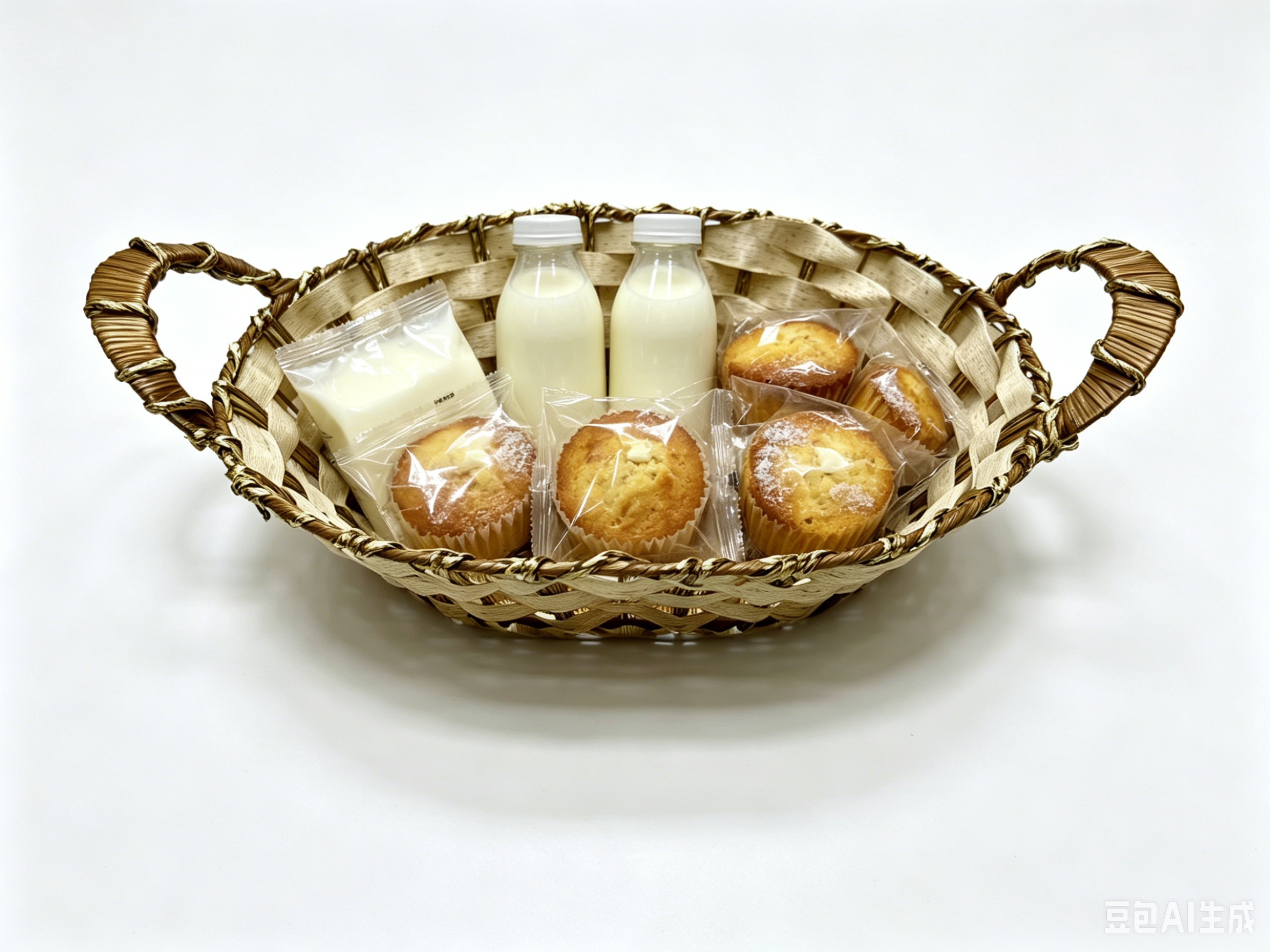 Beige rubber with golden thread egg-shaped ear-pulling storage basin, fruit and snack basket, bread basket, toy storage basket, supermarket gift packaging basket, souvenir packaging basket, kitchen sauce storage basket, vegetable basket, tissue paper storage basket, cosmetics basket Item Picture