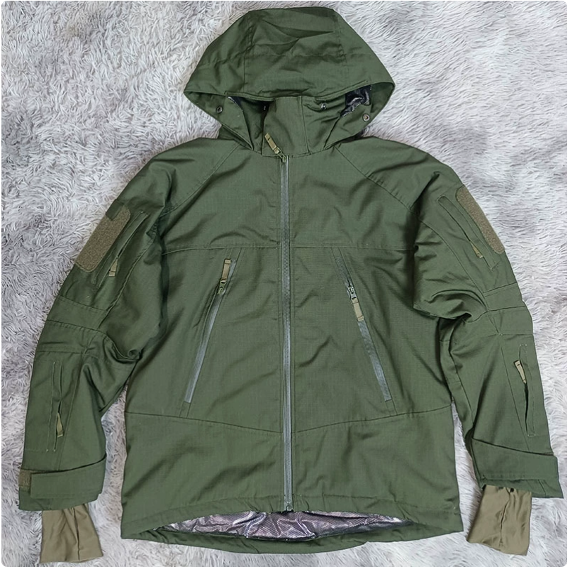 Waterproof and wear-resistant camouflage cotton-padded jacket, heat reflection tactical warm cotton-padded jacket, winter outdoor cold-proof and windproof jacket, men's skiing ultra-light cotton-padded jacket Specification image