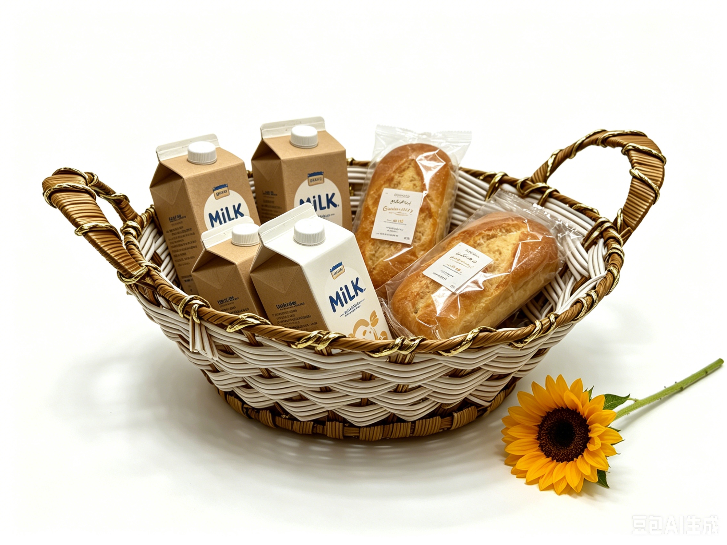 Beige rubber with gold thread, round ear-pulling storage basin, fruit and snack basket, bread basket, toy storage basket, supermarket gift packaging basket, souvenir packaging basket, kitchen sauce storage basket, vegetable basket, tissue paper storage basket, cosmetics basket. 1 Application Scenario