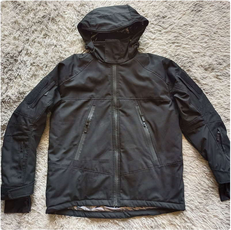 Waterproof and wear-resistant camouflage cotton-padded jacket, heat reflection tactical warm cotton-padded jacket, winter outdoor cold-proof and windproof jacket, men's skiing ultra-light cotton-padded jacket Item Picture