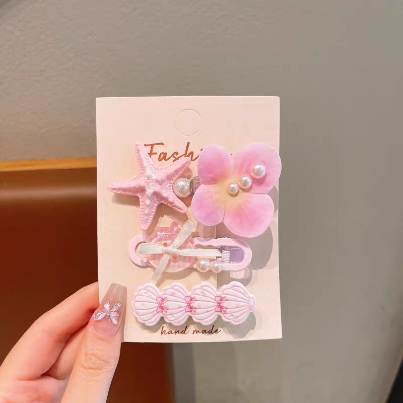 海洋公主主题小女孩发夹套装含抓夹鲨鱼夹发饰饰品 pic 6
