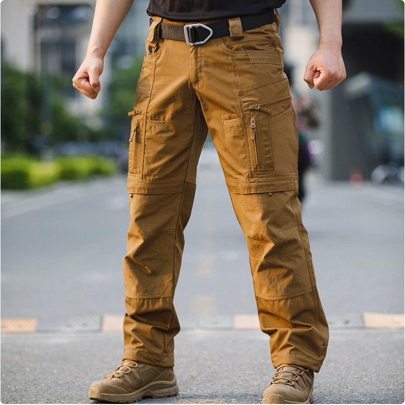 All-terrain tactical waterproof and wear-resistant long pants, men's outdoor clothing, training mountaineering pants, spring and autumn American-style functional tear-resistant workwear pants details Picture