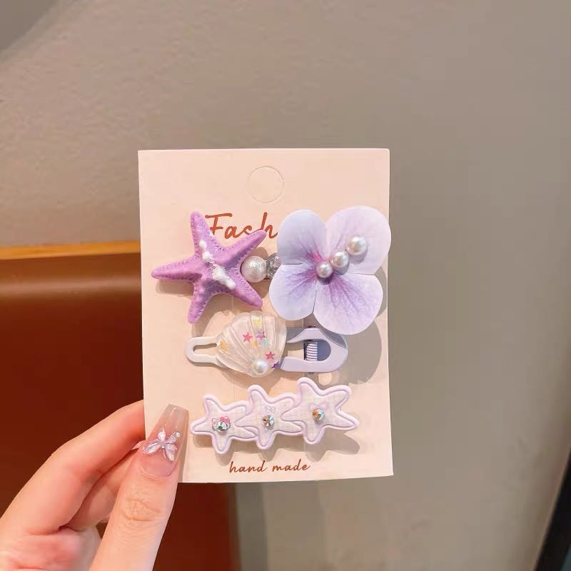 海洋公主主题小女孩发夹套装含抓夹鲨鱼夹发饰饰品 pic 8